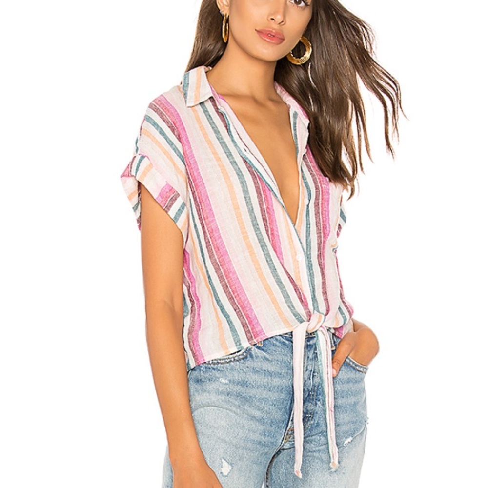 Rails Amelie Button Down In Avilla Stripe. Size Xs - image 2